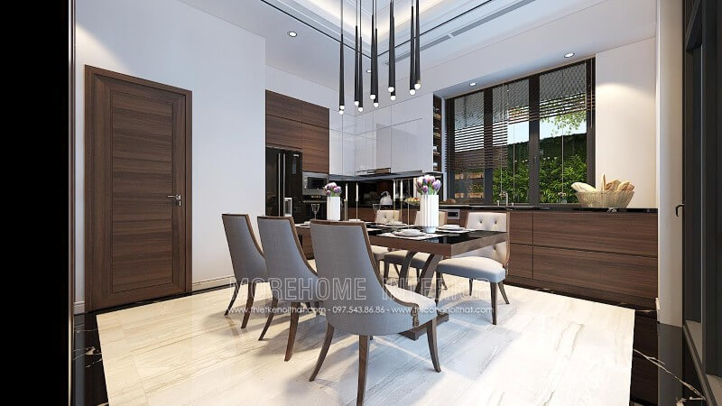 Tủ bếp biệt thự cao cấp phong cách hiện đại, tối giản Tủ bếp hiện đại đẹp