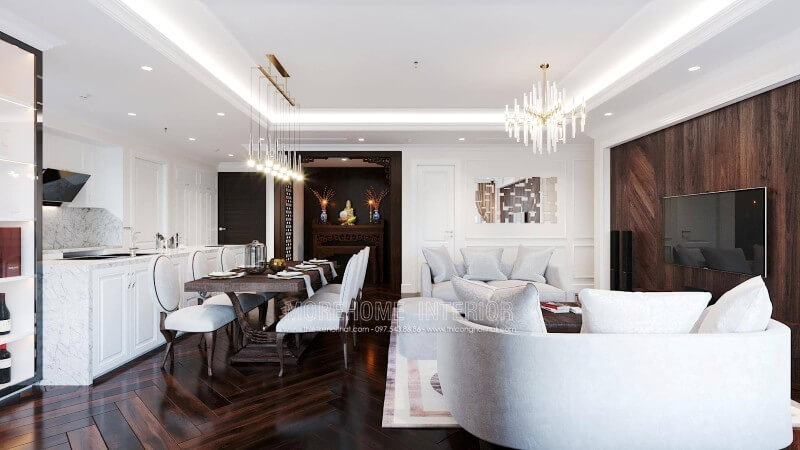 Nội thất phòng ăn tiện nghi được lựa chọn cho nhà chung cư Thiết kế chung cư