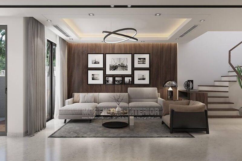 Trang trí tường phòng khách hiện đại đẹp độc đáo với bộ tranh phong cảnh8 ảnh. Mẫu nội thất biệt thự đẹp