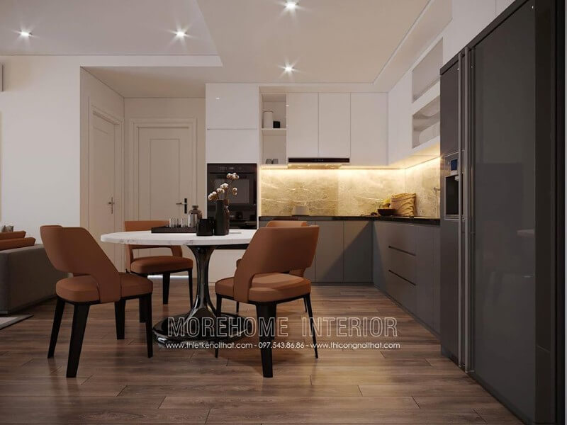 Mẫu tủ bếp gỗ công nghiệp Acrylic mang lại cho phòng bếp sang trọng và tinh tế hơn cả Tủ bếp đẹp, sang trọng và đẳng cấp