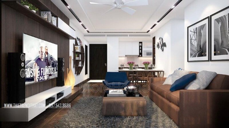 Thiết kế nội thất chung cư Home City phong cách hiện đại trẻ trung, cá tính mà không kém phần tinh tế, thanh lịch