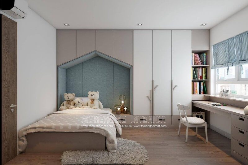 Thiết kế nội thất phòng ngủ cho bé với đồ nội thất thông minh