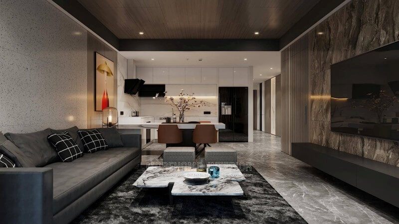 Trang trí nội thất phòng khách chung cư hiện đại
