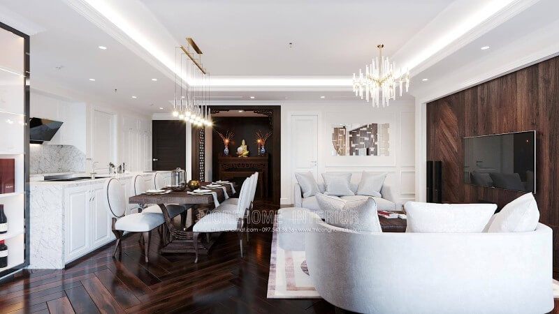 Thiết kế nội thất căn hộ đẹp đầy ấn tượng
