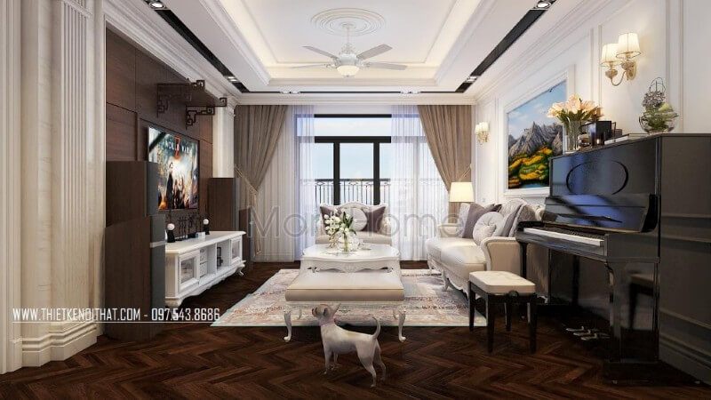 Thiết kế nội thất căn hộ Royal city đẹp