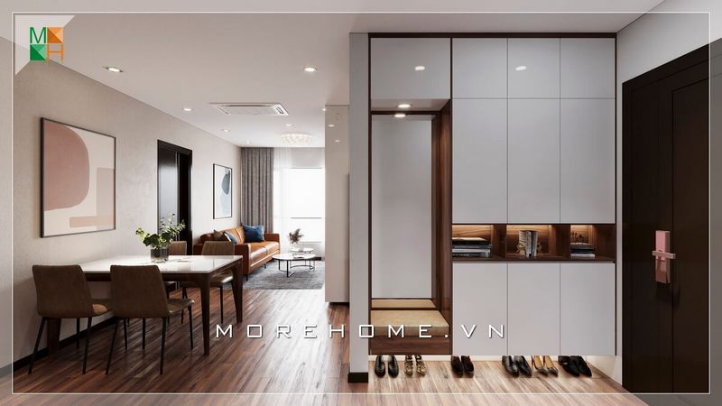 Ấn tượng với thiết kế nội thất không gian nhà chung cư, nhà phố đơn giản với diện tích nhỏ mang phong cách hiện đại.