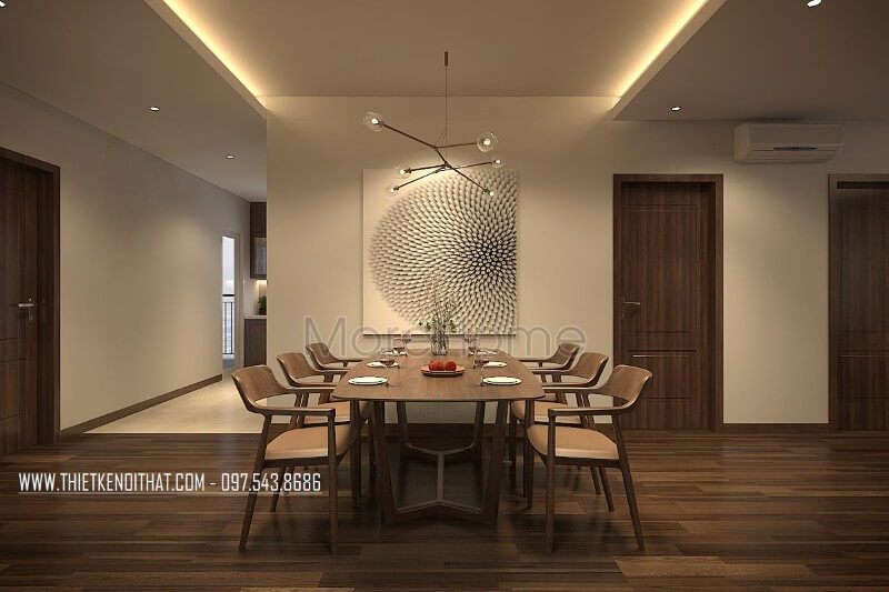 Bộ bàn ghế ăn gỗ tần bì nhập khẩu phun sơn láng bóng mang đến không gian ăn uống thực sự sang trọng