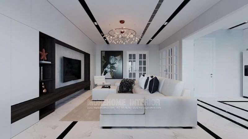 Sofa vải mang lại sự sang trọng cho phòng khách.