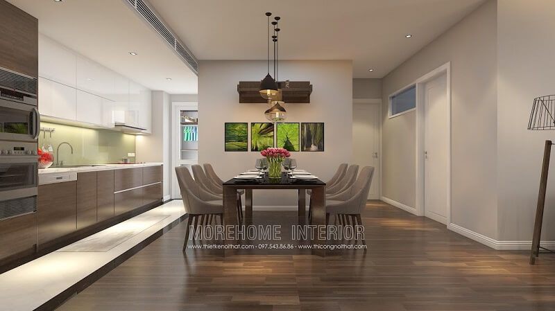 Nếu bạn đang tìm kiếm một bộ bàn ăn gỗ tự nhiên cho căn hộ chung cư của gia đình, hãy đừng bỏ qua mẫu thiết kế này.